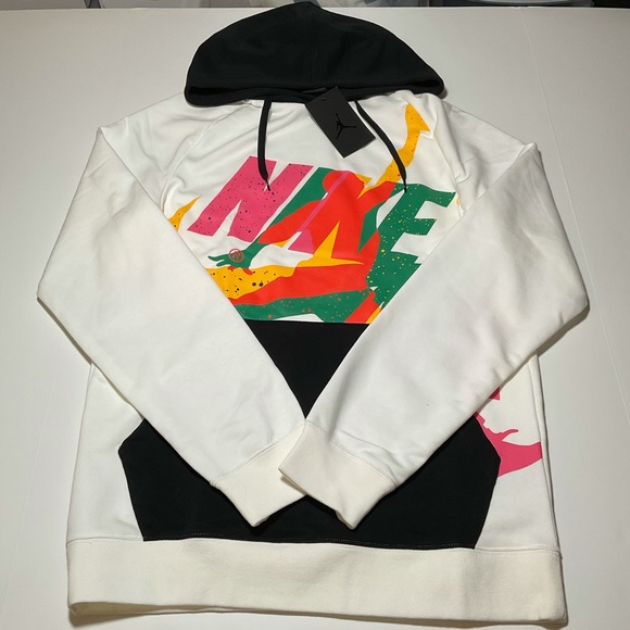 Jordan Other - Air Jordan Mens White Black Multi-Colored Hoodie
